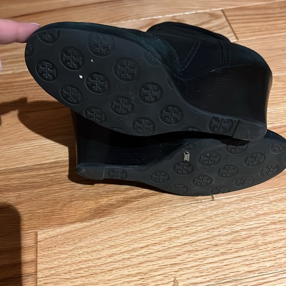 Tory Burch wedge booties in black size 37 (7) - Picture 3 of 9